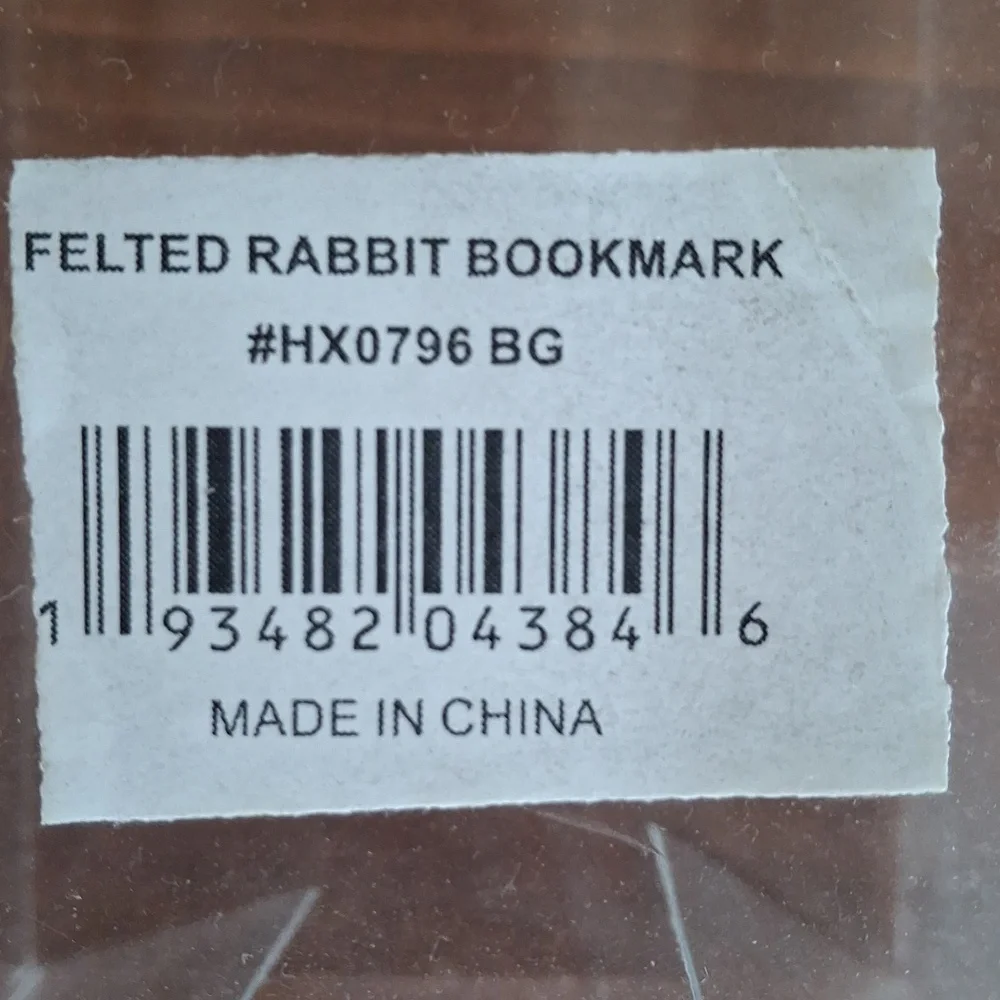 NIB Felted Rabbit Bookmark - Picture 2 of 5